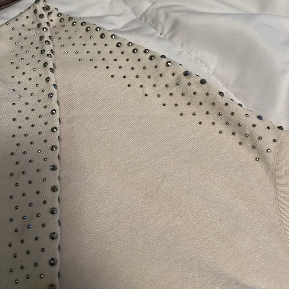 Beautiful NEW sweater with studded sleeves. - Picture 8 of 9